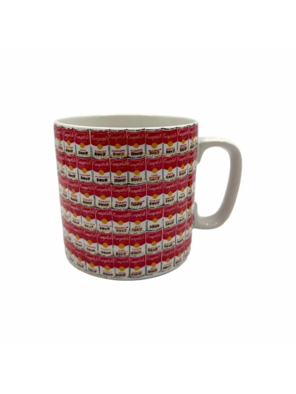 Vintage Block Art Andy Warhol “100 Cans” Soup Can Coffee Mug